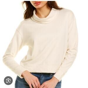 James Perse Womens Designer Cream Cowl Neck Sweater 1 Small